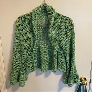 Hand made Knit bell sleeve cardigan